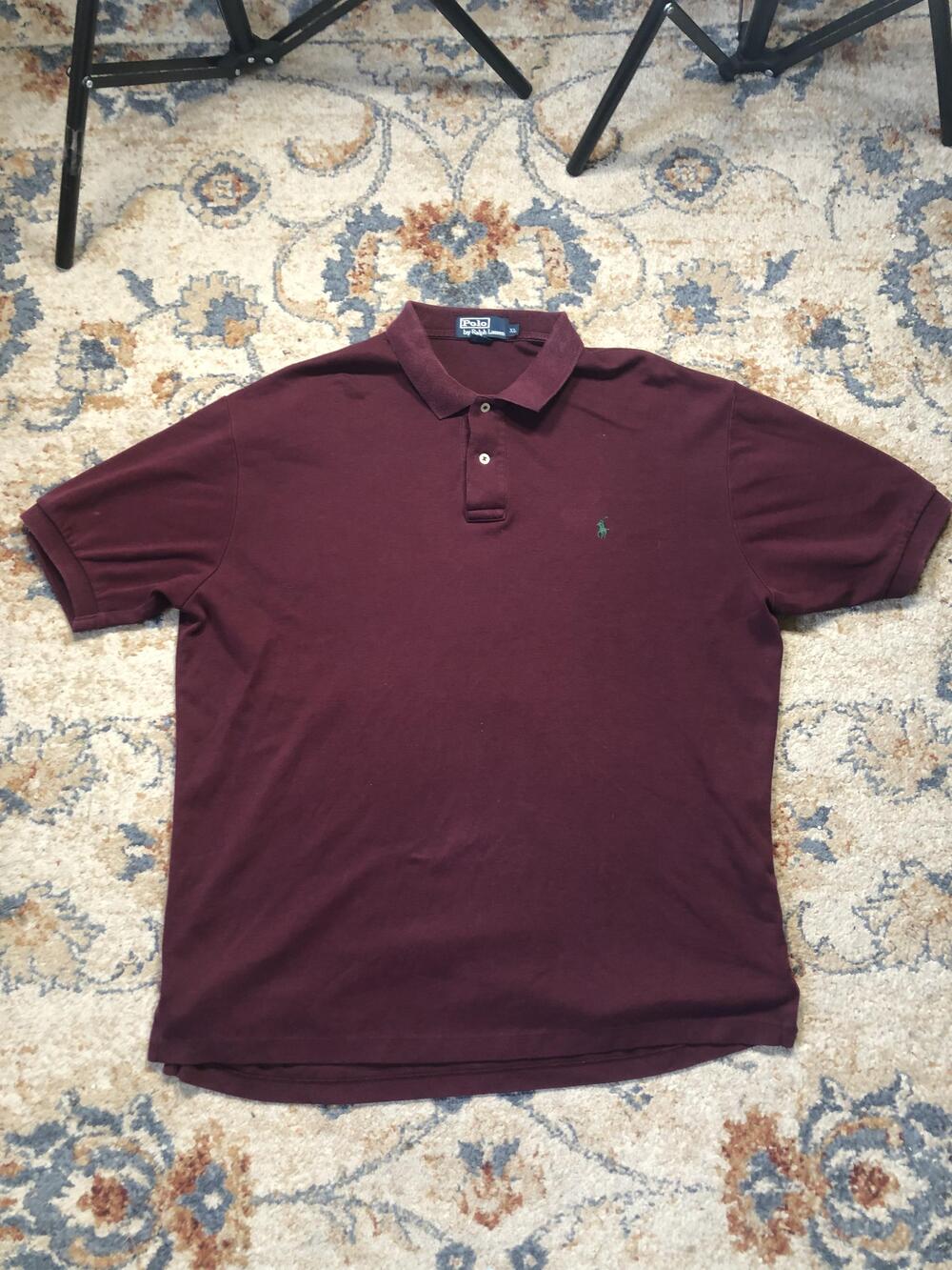Polo Ralph Lauren Polo Shirt Mens Extra Large Burgundy Embroidered Pony Golf